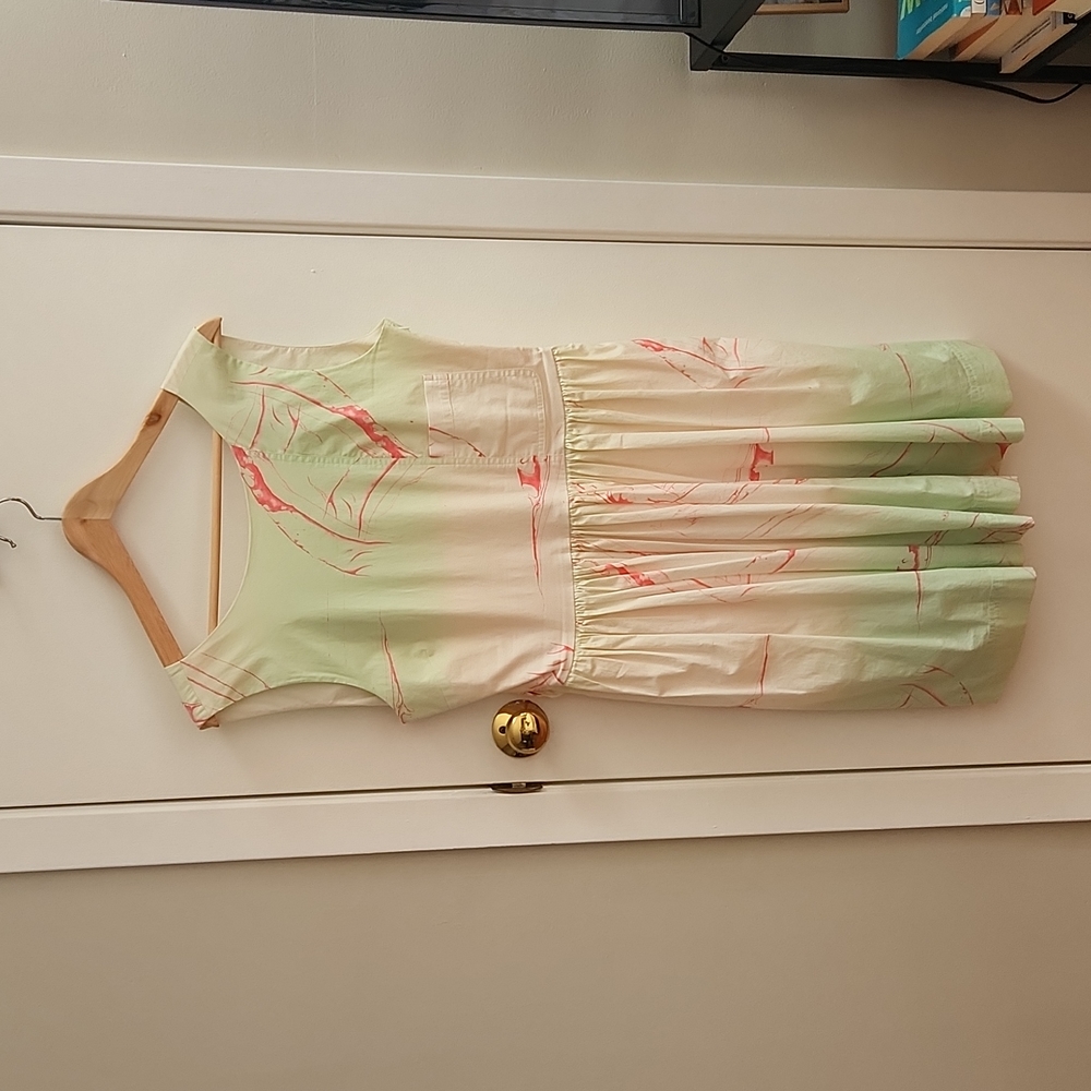 Marc by Marc Jacobs Water Color Mint Pink White Dress Size 10